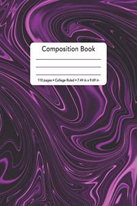 Composition Book - 110 Pages - College Ruled - 7.44 in x 9.69 in
