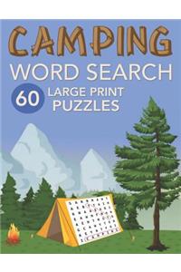Camping Word Search 60 Large Print Puzzles