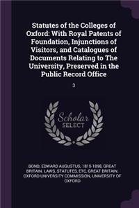 Statutes of the Colleges of Oxford