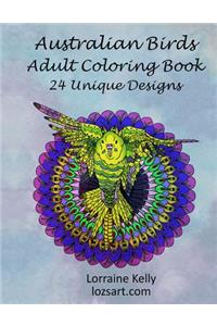 Australian Birds Adult Coloring Book
