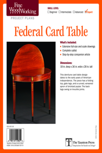 Fine Woodworking's Federal Card Table Plan