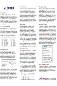 Excel VLOOKUP Laminated Tip Card