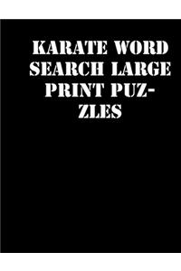 Karate Word Search Large print puzzles