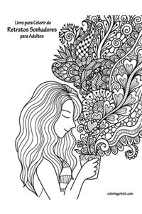 Livro para Colorir de Retratos Sonhadores para Adultos