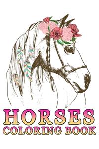Horses Coloring Book
