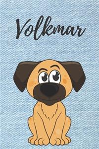personalisiertes Notizbuch Hunde / Malbuch / Kritzelbuch / Tagebuch / Notizheft / Journal / DIN A5 / Geschenke Volkmar