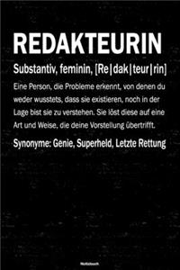 Redakteurin Notizbuch
