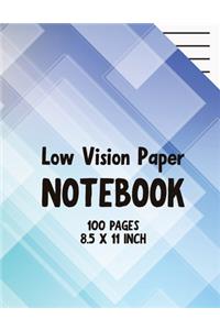 Low Vision Paper Notebook