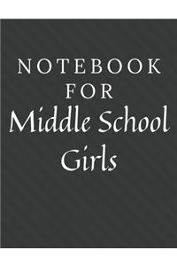 Notebook For Middle School Girls