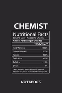 Nutritional Facts Chemist Awesome Notebook