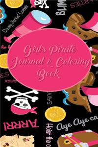 Girl's Pirate Journal & Coloring Book