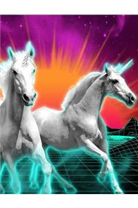 Retro Unicorn Composition Book