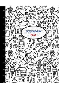 Sketchbook Plus: Doodle Art Mix: 100 Large High Quality Sketch Pages