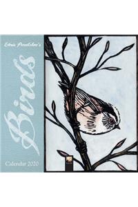 Chris Pendleton Birds Linocut Mini Wall Calendar 2020 (Art Calendar)