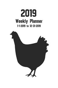 2019 Weekly Planner 1-1-2019 to 12-31-2019 - 8.5 X 11: Chicken Farmer 2019 Weekly Planner Calendar
