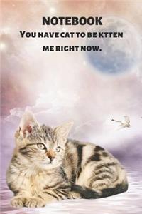 Notebook You Have Cat to Be Kitten Me Right Now