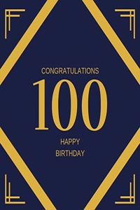 Happy 100th Birthday Guest Book (Hardcover)