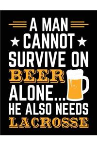 A Man Cannot Survive On Beer Alone... He Also Needs Lacrosse