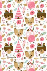 Journal Notebook Boho Style Animal Pattern