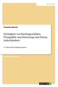 Nichtigkeit von Rechtsgeschäften. Übungsfälle und Abrenzung zum Thema Anfechtbarkeit