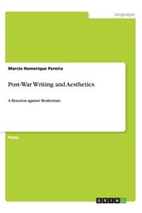 Post-War Writing and Aesthetics