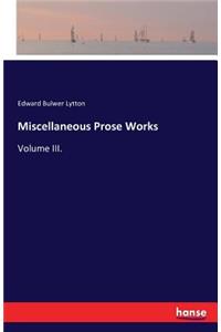 Miscellaneous Prose Works