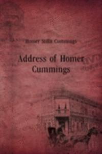 Address of Homer Cummings