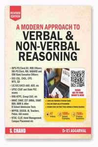 A Modern Approach to Verbal & Non-Verbal Reasoning (Revised Edition 2025) | 47 Videos | 1000+ Solved Examples | 7500+ Practice Questions | SSC CGL CHSL, IBPS, Bank SBI PO Clerk, Railway CAT, MAT, Police, UPSC Exam Book