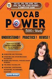 Vocab Power | 15000+ Words | Shipra Mishra | SSC | CGL | CPO | CHSL | Bank | CUET | UPSC | NDA | CDS | Entrance & Competitive Exams