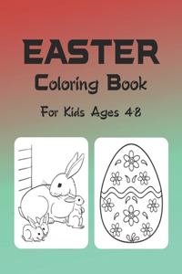 Easter Coloring Book For Kids Ages 4-8