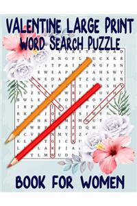 Valentine Large Print Word Search Puzzle Book for Women