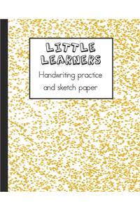 Little learners handwriting practice and sketch paper