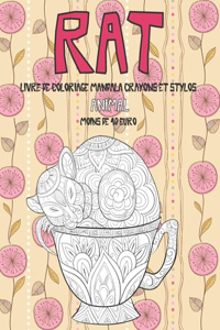 Livre de coloriage Mandala crayons et stylos - Moins de 10 euro - Animal - Rat