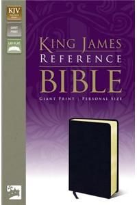 KJV, Reference Bible, Giant Print, Personal Size, Bonded Leather, Navy, Red Letter Edition