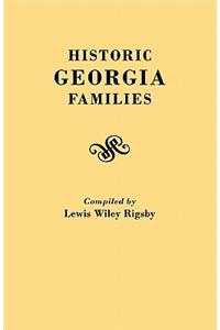 Historic Georgia Families