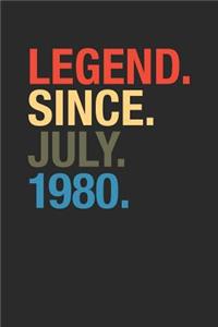 Legend Since July 1980