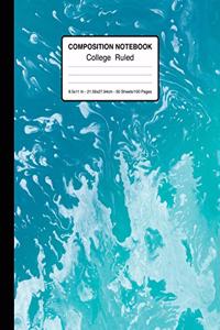 Composition Notebook College Ruled 8.5x11 In 21.59x27.94 50 Sheets/100 Pages