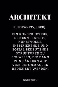 Architekt Substantiv, [der] Eine Konstrukteur, Der Es Versteht Notizbuch