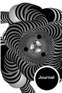 Black and White 3D Swirl Design Journal