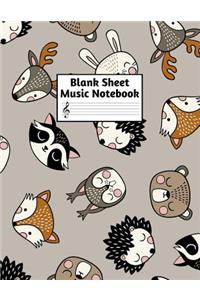 Blank Sheet Music Notebook