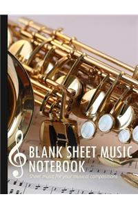 Blank Sheet Music Notebook