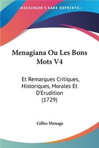 Menagiana Ou Les Bons Mots V4