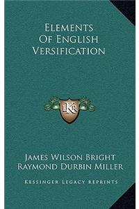 Elements of English Versification