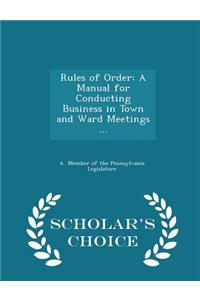 Rules of Order