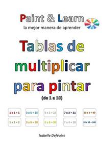 Tablas de multiplicar para pintar (de 1 a 10)