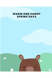 Warm and Sunny Spring Days: 110 Page 8x10 Lined Journal for Your Thoughts, Ideas, and Inspiration