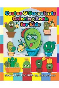Cactus & Succulents Coloring Book for kids