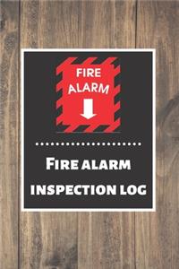 Fire alarm inspection log