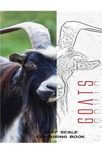 Goats Grey Scale Colouring Book