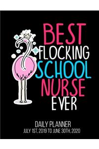 Best Flocking School Nurse Ever Daily Planner July 1st, 2019 To June 30th, 2020: Funny School Appreciation Her Daily Planner